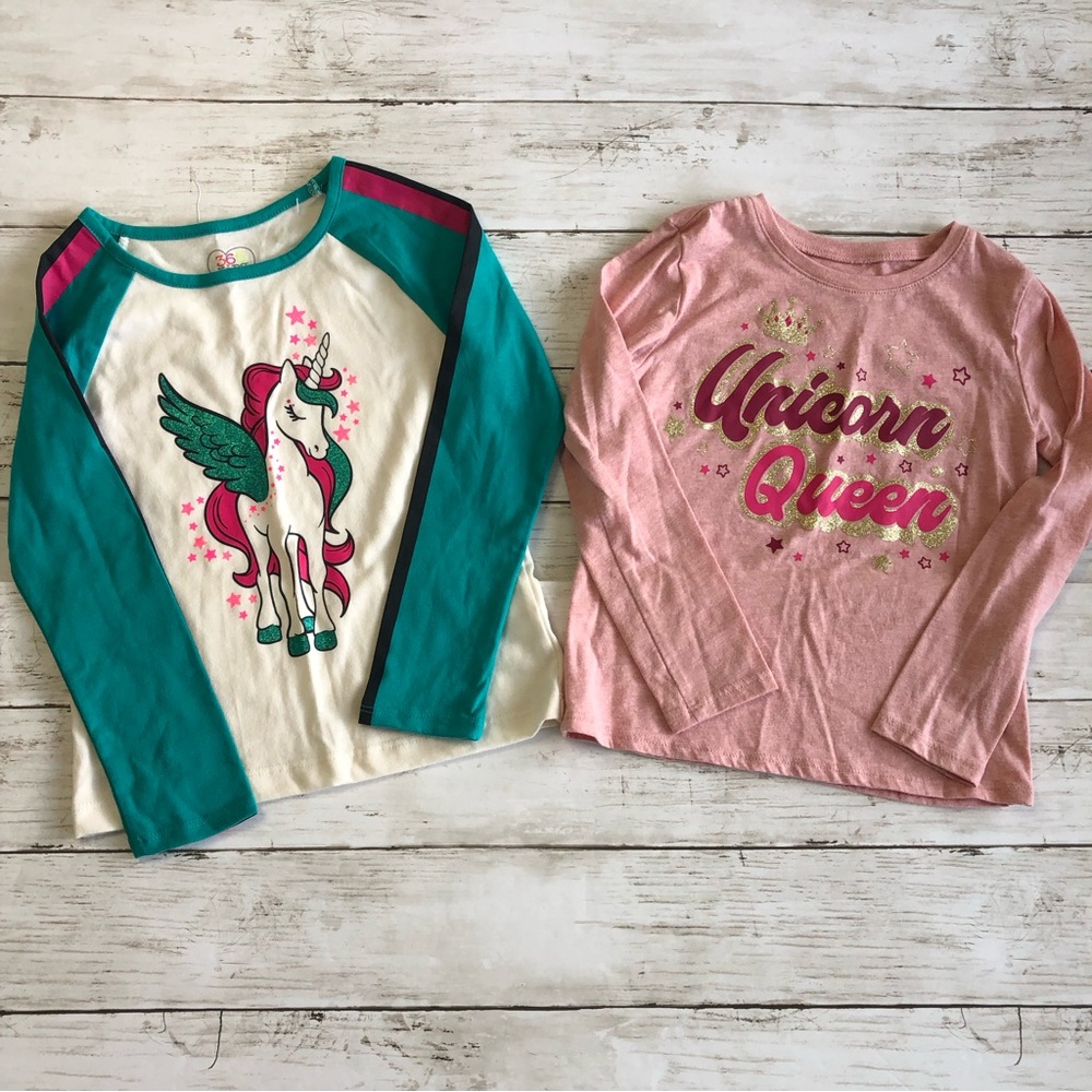 Bundle of 2 Girl’s Long Sleeve T-Shirt Size 4